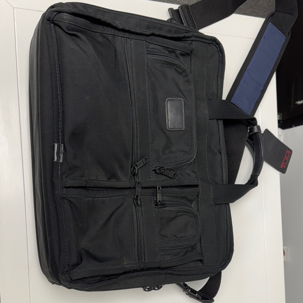 TUMI Black Nylon Briefcase Laptop